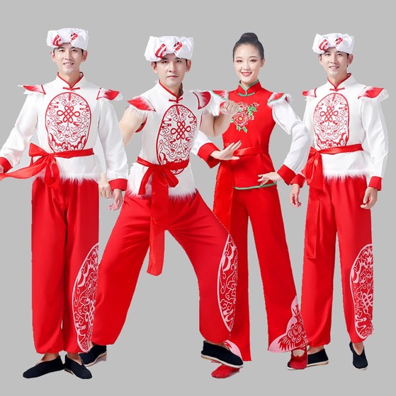 New adult Ansai waist drum uniform red Shaanxi ethnic costume men and women Northwest folk song student Abao performance costume
New adult Ansai waist drum uniform red Shaanxi ethnic costume men and women Northwest folk song student Abao performance costume