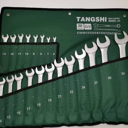 Dual-Purpose Wrench Set 6-32 Complete Combination, One End Hexagonal, One End Open, Auto Repair, Sanding Machine Repair Tools Dual-Purpose Wrench Set 6-32 Complete Combination, One End Hexagonal, One End Open, Auto Repair, Sanding Machine Repair Tools