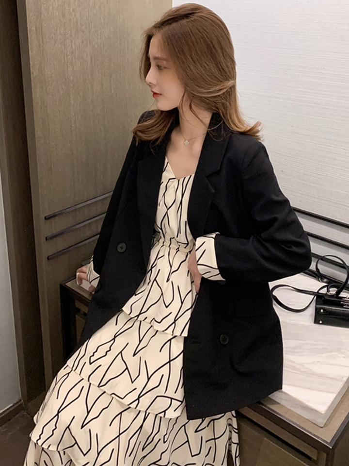 名媛小香风西装套装女韩版吊带裙两件套夏 名媛小香风西装套装女韩版吊带裙两件套夏