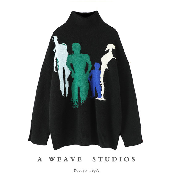 Full of fashionable positions! Abstract wide -sleeved split high -necked high -necked cashmere sweater female pure cashmere sweater loose and thick winter
Full of fashionable positions! Abstract wide -sleeved split high -necked high -necked cashmere sweater female pure cashmere sweater loose and thick winter