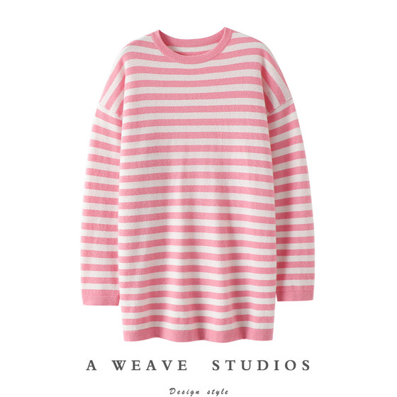 Little slack ~ Striped round neck 100% pure cashmere sweater for women's mid-length pure cashmere sweater lazy style
Little slack ~ Striped round neck 100% pure cashmere sweater for women's mid-length pure cashmere sweater lazy style