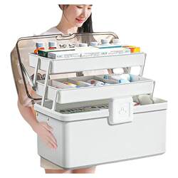 Household medicine box storage box large capacity family medicine box children's medicine multi-layer first aid box small medicine box layered Household medicine box storage box large capacity family medicine box children's medicine multi-layer first aid box small medicine box layered