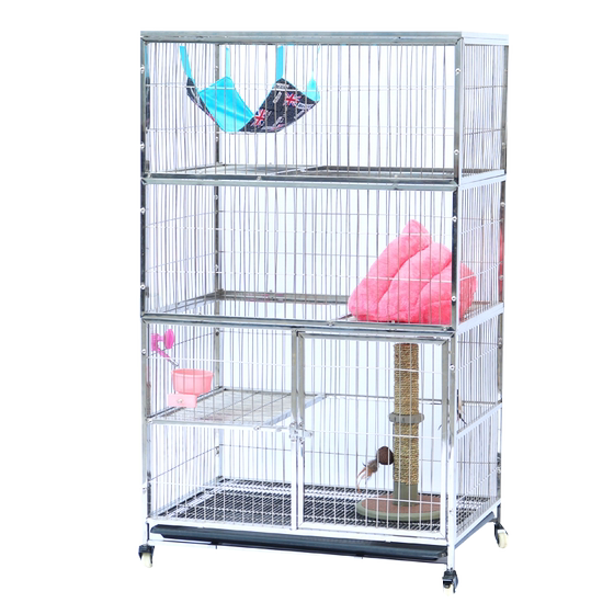 Stainless steel cat cage double-layer three-layer household indoor combination cat cage cat villa large-sized cat cage cat fence
Stainless steel cat cage double-layer three-layer household indoor combination cat cage cat villa large-sized cat cage cat fence