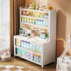 Baby Feeding Table Storage Cabinet Baby Supplies Storage Rack Floor Multi-Layer Multi-Function Large Capacity Storage Storage Cabinet Baby Feeding Table Storage Cabinet Baby Supplies Storage Rack Floor Multi-Layer Multi-Function Large Capacity Storage Storage Cabinet