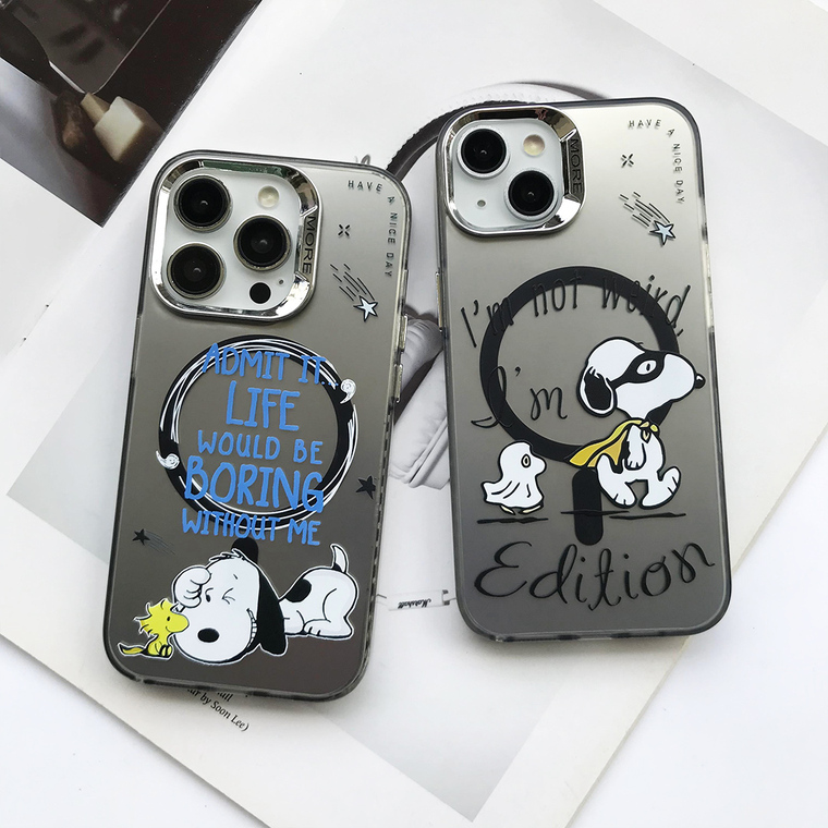 Snoopy Dog New Girls Cartoon MagSafe 15, 14, 13, 12 iPhone Case