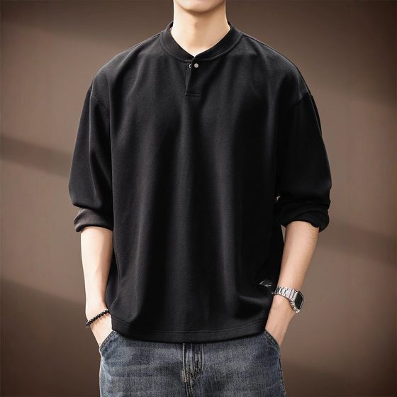 High-end solid color base long-sleeved T-shirt for men 2025 autumn new versatile trendy brand Polo shirt loose inner sweatshirt
High-end solid color base long-sleeved T-shirt for men 2025 autumn new versatile trendy brand Polo shirt loose inner sweatshirt