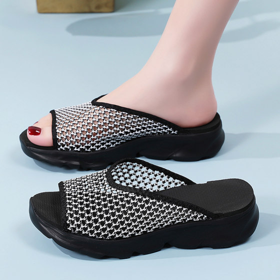 Slippers for women 2025 summer new large-size women's shoes soft sole comfortable mesh hollow hole shoes lightweight flip-flops
Slippers for women 2025 summer new large-size women's shoes soft sole comfortable mesh hollow hole shoes lightweight flip-flops