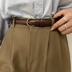 2025 New Small Belt Women's Jeans Thin Belt Women's Easiest for Match Retro Decoration Black Skirt Belt 2025 New Small Belt Women's Jeans Thin Belt Women's Easiest for Match Retro Decoration Black Skirt Belt