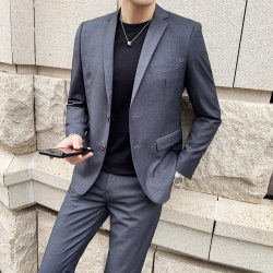 Men's Suit Set, Korean Style Slim Fit Jacket, Groomsmen Business Formal Wear, Small Suit for Men, Plus Size Sale Men's Suit Set, Korean Style Slim Fit Jacket, Groomsmen Business Formal Wear, Small Suit for Men, Plus Size Sale