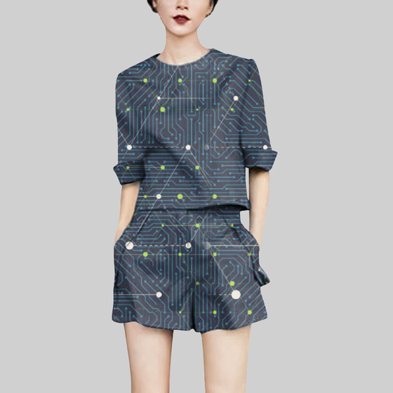 Hong Kong style fashionable five-point sleeve round neck top fashionable shorts suit fashionable loose casual wide-leg pants two-piece summer set
Hong Kong style fashionable five-point sleeve round neck top fashionable shorts suit fashionable loose casual wide-leg pants two-piece summer set