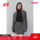 HM women's skirt autumn fashionable high waist A-line slim mini plaid skirt 1245508 HM women's skirt autumn fashionable high waist A-line slim mini plaid skirt 1245508