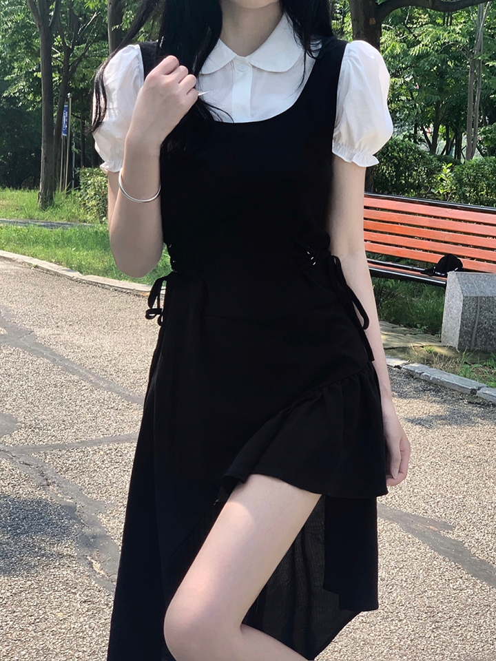 2toyoung不规则假两件长裙 2toyoung不规则假两件长裙