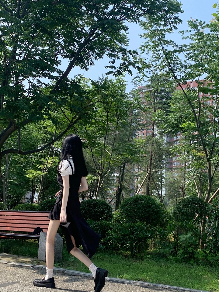 2toyoung不规则假两件长裙 2toyoung不规则假两件长裙