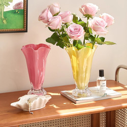 Candy-Colored Creative Glass Vase Ornaments for the Living Room, Accessible Luxury and High-End Flower Arrangement Devices, Home Dining Table Decorations and Ornaments Candy-Colored Creative Glass Vase Ornaments for the Living Room, Accessible Luxury and High-End Flower Arrangement Devices, Home Dining Table Decorations and Ornaments