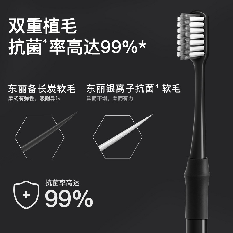 닥터비 저온살균 칫솔 대나무 클린 에디션 홈 잇몸 보호 부드러운 모의 성인용 칫솔 여행용 스페셜 남성용 및 여성용-