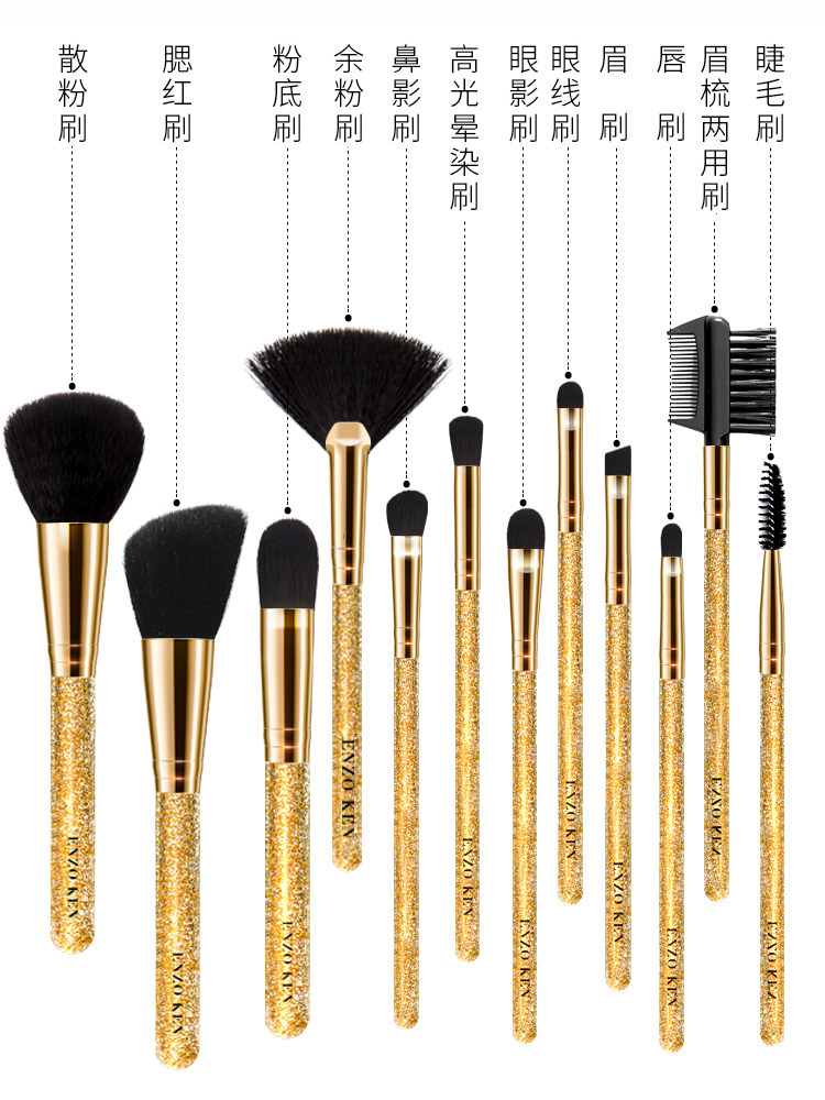 Enzo Ken Pelo De Brochas De Maquillaje Set De Brochas De