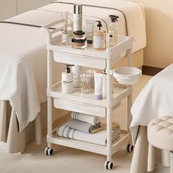 Movable Storage Rack, Hand-Pushed Tool Cart, Beauty Salon Dormitory Multi-Layer Home Bedroom Baby Products Storage Rack Movable Storage Rack, Hand-Pushed Tool Cart, Beauty Salon Dormitory Multi-Layer Home Bedroom Baby Products Storage Rack