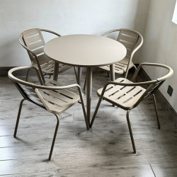 Leisure Table and Chair Combination Outdoor Carbon Steel Household Round Dining Table Outdoor Coffee Balcony Negotiation Small Round Dining Table Leisure Table and Chair Combination Outdoor Carbon Steel Household Round Dining Table Outdoor Coffee Balcony Negotiation Small Round Dining Table