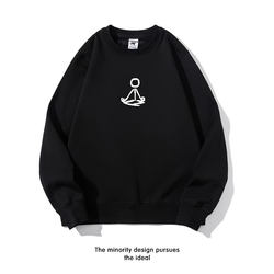 2025 New Simple Buddhist-Style Crew Neck Sweatshirt for Men, Spring and Autumn Loose Trendy Brand Winter Fleece-Lined Long-Sleeve Couple's Jacket 2025 New Simple Buddhist-Style Crew Neck Sweatshirt for Men, Spring and Autumn Loose Trendy Brand Winter Fleece-Lined Long-Sleeve Couple's Jacket