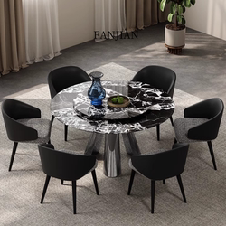 Home designer round light luxury dining table Home designer round light luxury dining table