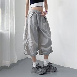 Sweet plus size fat mm three-quarter wide-leg pants for pear-shaped bodies Sweet plus size fat mm three-quarter wide-leg pants for pear-shaped bodies