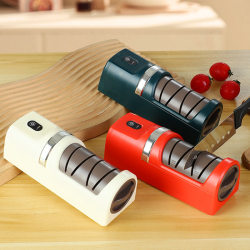 Electric knife sharpener household portable quick scissors sharpener kitchen knife multifunctional kitchen small automatic knife sharpener Electric knife sharpener household portable quick scissors sharpener kitchen knife multifunctional kitchen small automatic knife sharpener