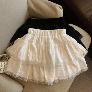 Princess puffy skirt lace short skirt
 Princess puffy skirt lace short skirt
