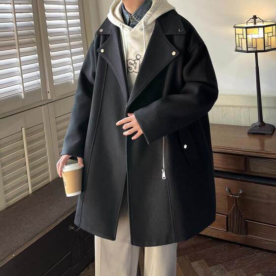 I learned to wear winter mid-length wool coat for men loose casual jacket handsome trendy windbreaker jacket
I learned to wear winter mid-length wool coat for men loose casual jacket handsome trendy windbreaker jacket