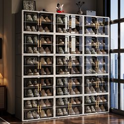 2025 New Shoe Cabinet Storage Cabinet Integrated Wall-Mounted Organizer Home Multi-Layer Transparent Shoe Box Entryway Shoe Rack 2025 New Shoe Cabinet Storage Cabinet Integrated Wall-Mounted Organizer Home Multi-Layer Transparent Shoe Box Entryway Shoe Rack