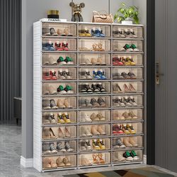 2025 New Shoe Storage Cabinet, Integrated Shoe Cabinet and Wall-Mounted Plastic Shoe Box, a Multi-Layer Large Shoe Rack for Home Use at the Entrance 2025 New Shoe Storage Cabinet, Integrated Shoe Cabinet and Wall-Mounted Plastic Shoe Box, a Multi-Layer Large Shoe Rack for Home Use at the Entrance