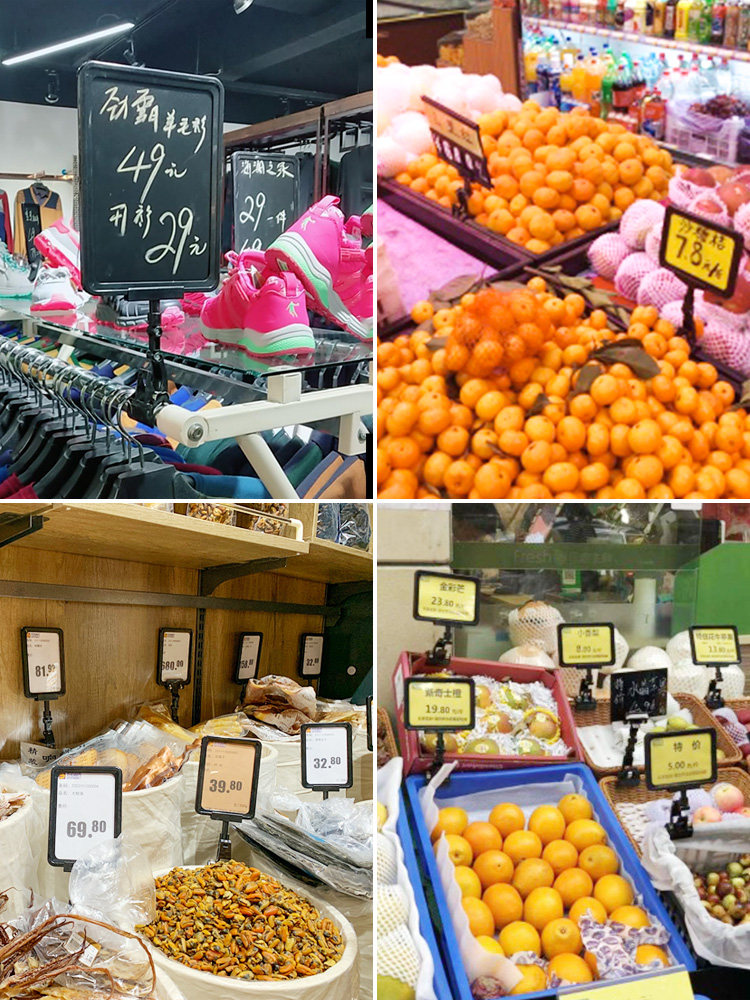 Porta Cartelli In Metallo Per Prezzi - Clip Per Etichette, 6 Pezzi