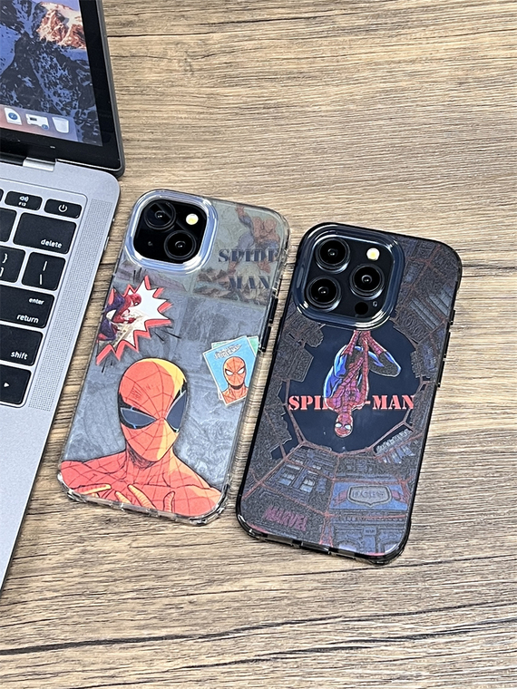 Spider-Man New Mirror Acrylic Straight Edge 15, 14, 13, 12 iPhone Case