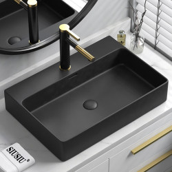Nordic Light Luxury Countertop Basin Matte Frosted Black Washbasin Single Basin Ceramic Art Bathroom Washbasin Sink Nordic Light Luxury Countertop Basin Matte Frosted Black Washbasin Single Basin Ceramic Art Bathroom Washbasin Sink
