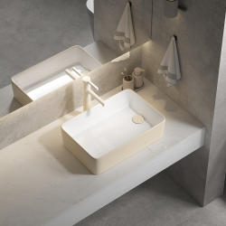 Left and Right Side-Mounted Washbasins, Cream-Colored Ceramic Countertop Basin, Washing Machine Side-Mounted Washbasin, Offset Basin Left and Right Side-Mounted Washbasins, Cream-Colored Ceramic Countertop Basin, Washing Machine Side-Mounted Washbasin, Offset Basin