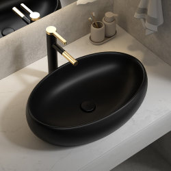 Scandinavian Modern Ceramic Countertop Basin Black Wash Basin Balcony Wash Basin Household Basin Oval Single Plate Pool Scandinavian Modern Ceramic Countertop Basin Black Wash Basin Balcony Wash Basin Household Basin Oval Single Plate Pool