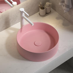 Light Luxury Ceramic Countertop Basin, Cute Matte Pink Washbasin, Bathroom Washbasin, Household Sink Basin Light Luxury Ceramic Countertop Basin, Cute Matte Pink Washbasin, Bathroom Washbasin, Household Sink Basin
