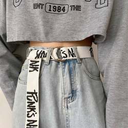 White Canvas Belt for Women, Trendy Street Dance Student Belt, Versatile for Men, ins Style Jeans Belt for Women White Canvas Belt for Women, Trendy Street Dance Student Belt, Versatile for Men, ins Style Jeans Belt for Women
