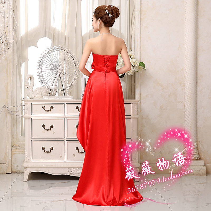 孕妇婚纱礼服高腰红色