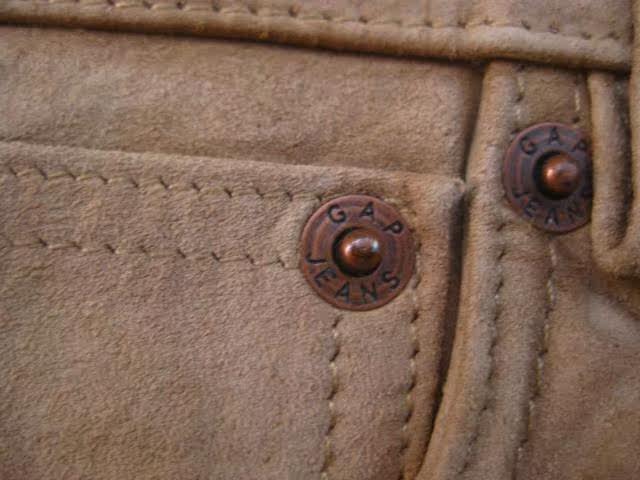 Кожаные брюки Винтаж одиночные секонд-хенд мужская аутентичные бренд модной городской молодежи популярной классической матовой свиной кожи Кожаные штаны GAP 3193 