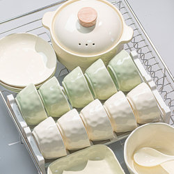 Cream-Style Bowl and Plate Set for Home Use, 2025 New Model, Bowls, Plates, Chopsticks, Jingdezhen Ceramic Tableware, High-End Housewarming Bowlware Cream-Style Bowl and Plate Set for Home Use, 2025 New Model, Bowls, Plates, Chopsticks, Jingdezhen Ceramic Tableware, High-End Housewarming Bowlware