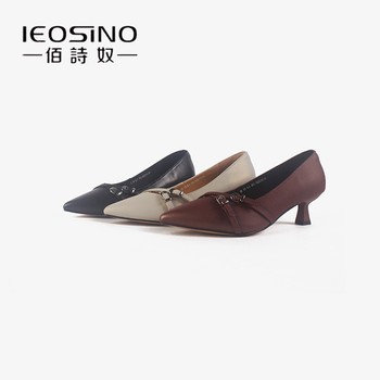 Baishinu's new autumn 2024 product is not tired, thin heels, high heels, niche design genuine leather sheepskin women's singles shoes trend 
Baishinu's new autumn 2024 product is not tired, thin heels, high heels, niche design genuine leather sheepskin women's singles shoes trend