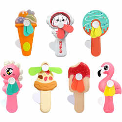 Street stall summer popsicle mini fruit hand fan Street stall summer popsicle mini fruit hand fan