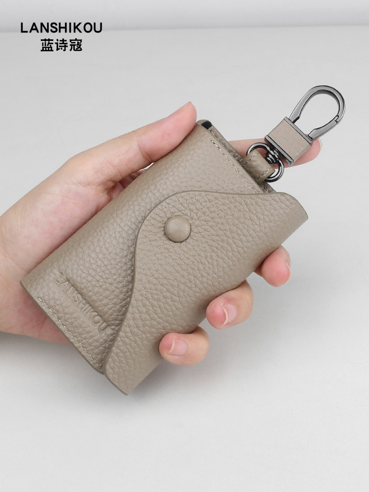 XLKJ Porte-Clés Cuir Slim – Étui Porte-Clés Minimaliste Unisexe, Organisateur Clés & Cartes