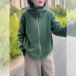 Double-Sided Thermal Long-Sleeve Hooded Sweatshirt Jacket for Women, Autumn and Winter 2025 New Style, Fleece-Lined and Thickened, Versatile Top Double-Sided Thermal Long-Sleeve Hooded Sweatshirt Jacket for Women, Autumn and Winter 2025 New Style, Fleece-Lined and Thickened, Versatile Top
