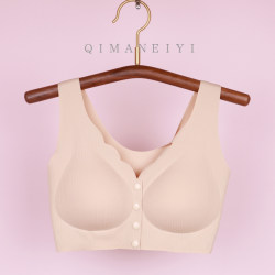 Tingfei middle-aged and elderly women's no-wire vest-style underwear mother's large size full-cup seamless front buckle women's bra Tingfei middle-aged and elderly women's no-wire vest-style underwear mother's large size full-cup seamless front buckle women's bra