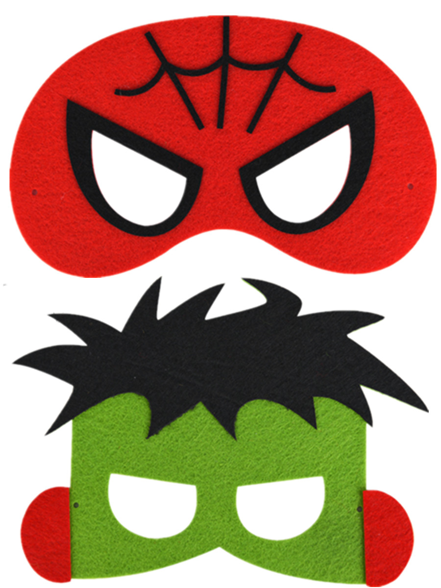 Materiali per hobby creativi Morkia Maschere per Bambini 12pcs Maschere Feltro Superhero Mask