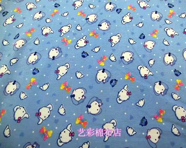 纯棉灯芯绒薄款 宝宝服装面料卡通 条绒布料 幅宽110cm 14元/米