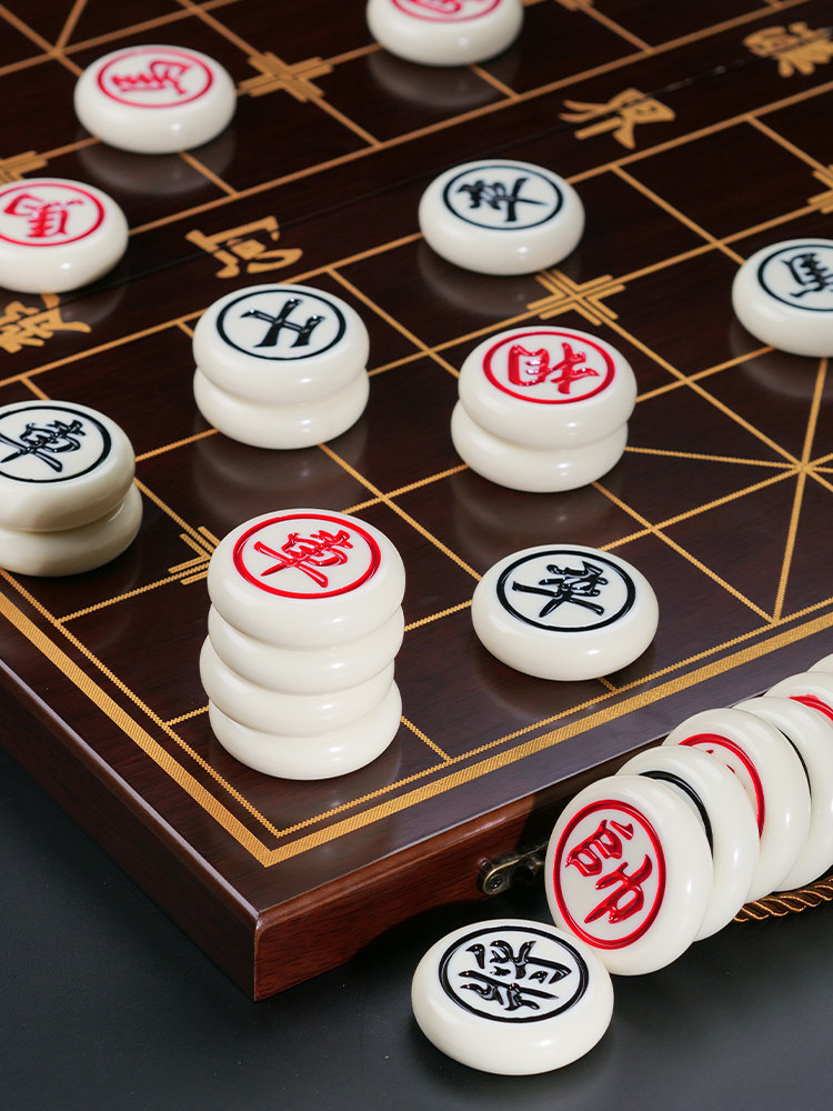 Hualing Jade 中国象棋セット - フルサイズメラミン製ボードゲーム