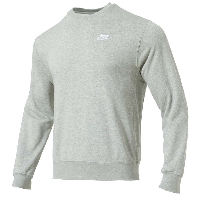 Nike Sports Set Men's 2025 Autumn Gray Round Neck Sweater Pullover Knit Loose Sweater Ties Nike Sports Set Men's 2025 Autumn Gray Round Neck Sweater Pullover Knit Loose Sweater Ties