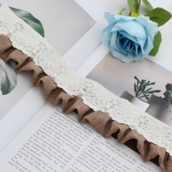 Tianhe Lace 2025 New Little Red Riding Book Internet-famous French Pearl Curtain Lace Yarn Coffee Patchwork Side Zero Cut Tianhe Lace 2025 New Little Red Riding Book Internet-famous French Pearl Curtain Lace Yarn Coffee Patchwork Side Zero Cut